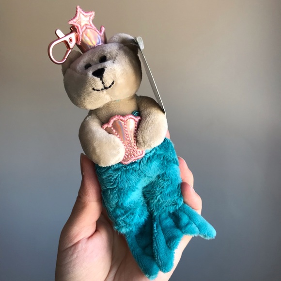 Starbucks Japan Mermaid Bearista Siren pink shell key chain 2022 Anniversary - Picture 2 of 7